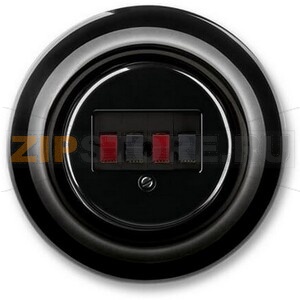 Розетка аудио, чёрный фарфор ABB 2CHK290404C4301 