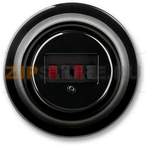 Розетка аудио, чёрный фарфор ABB 2CHK290404C4301 