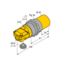 Датчик индуктивный Turck NI40-G47SR-FZ3X2