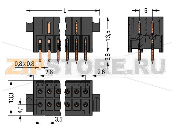 MCS MINI HD Вилка THT, 2-рядн.; 0.8 x 0.8 mm solder pin; прямые; 100% защита от неправильного подсоединения; Рычаги; Шаг контактов 3,5 мм; 2 x 18-полюсов; черные Wago 713-1418/037-000 Корпус вилок отливается из изоляционного материала, пригодного для пайки оплавлением припоя без использования свинцаРазделенные разъемы выводов предотвращают повреждения и обеспечивают вилкам защиту от касания в неподсоединенном состоянии100% защита от неправильного подсоединенияВозможны варианты кодировки...