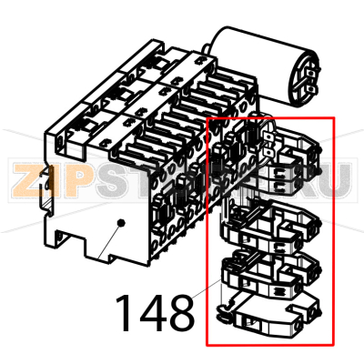 Connecting block Tecnoinox EFB06DSL Connecting block Tecnoinox EFB06DSLЗапчасть на деталировке под номером: 148