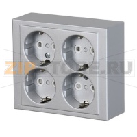 Розетка, монтаж: накладной, алюминий ABB 2TKA00001615