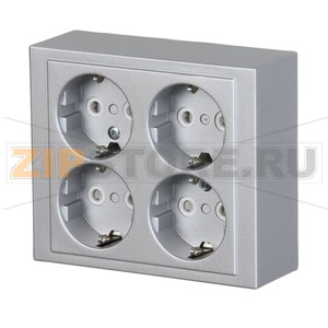 Розетка, монтаж: накладной, алюминий ABB 2TKA00001615 