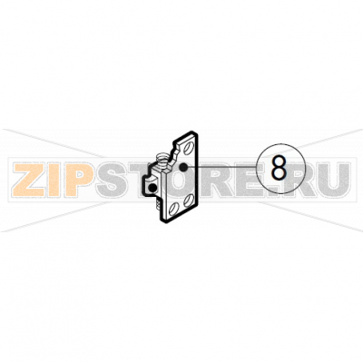 Prong flange Lainox MVE051P                                                                                          Prong flange Lainox MVE051PЗапчасть на сборочном чертеже под номером: 8Название запчасти на итальянском языке языке: Prong flange Lainox MVE051P
