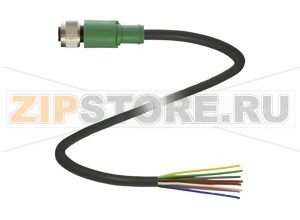 Кабель датчика-исполнительного устройства Female connector V19-G-20M-PVC Pepperl+Fuchs Описание оборудованияFemale cordset, M12, 8-pin, PVC cable