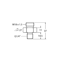 Адаптер ввинчиваемый Turck FAA-04-1.4571