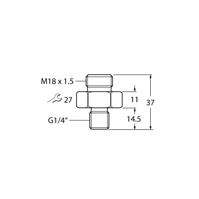 Адаптер ввинчиваемый Turck FAA-04-1.4571 