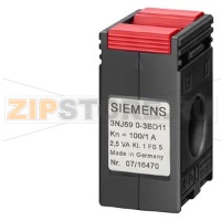 АКСЕССУАР ДЛЯ IN-LINE FUSE SWITCH DISCONNECT. PLUG-IN, CURRENT TRANSДЛЯMER 500/1A, CL. 1, 5 VA Siemens 3NJ6940-3BK11