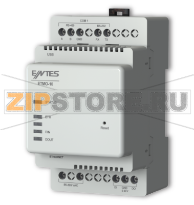 Шлюз Ethernet 85-265 В/AC/DC, 50-60 Гц, DIN-3 Entes ETMO-02 