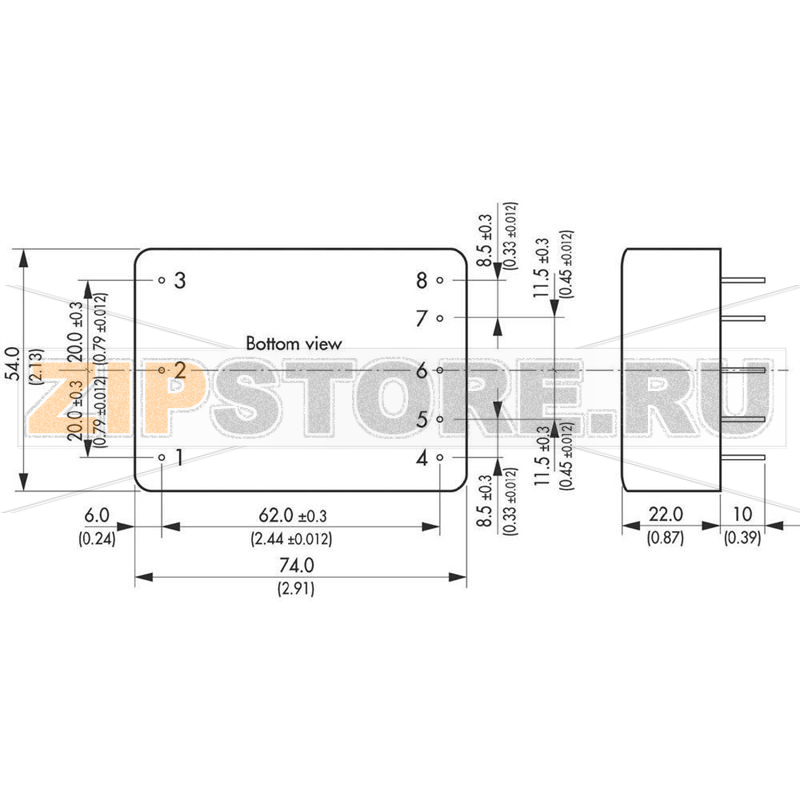 Блок питания AC/DC, 15 V, 0.5 A, 15 W Traco Power TML 15215 