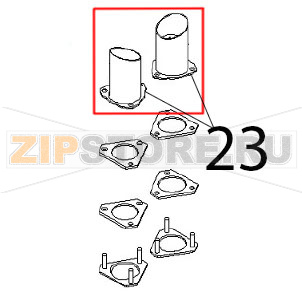 Tubo scarico fumi Angelo Po FX101G2 Tubo scarico fumi Angelo Po FX101G2Запчасть на деталировке под номером: 23