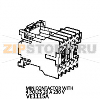 Minicontactor with 4 poles 20 A 230 V Unox XB 693