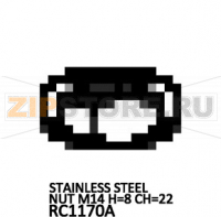 Stainless steel nut M14 H=8 CH=22 Unox XFT 193