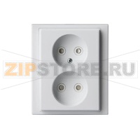 Розетка без заземления 16 А, 230 В, белая ABB 2TKA00000432