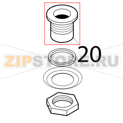 Pipe fitting for outlet Silanos N700 PS Pipe fitting for outlet Silanos N700 PSЗапчасть на деталировке под номером: 20