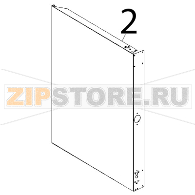 Fianco SX inox Unox XVC 504 Fianco SX inox Unox XVC 504Запчасть на деталировке под номером: 2