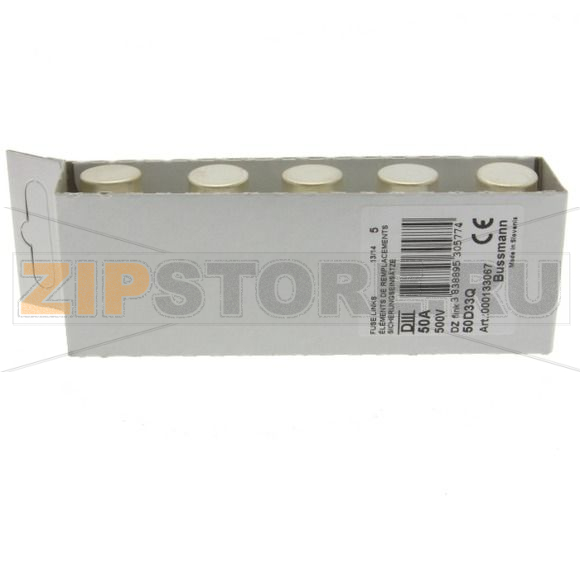 Предохранитель, 50 A, AC 500 В, 50 кА, D3, 27x16 мм, gR, IEC быстродействующий Eaton FUSE 50A DI 