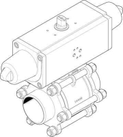 Кран шаровой с приводом Festo VZBA-4"-WW-63-T-22-F10-V4V4T-PS240-R-90-4-C