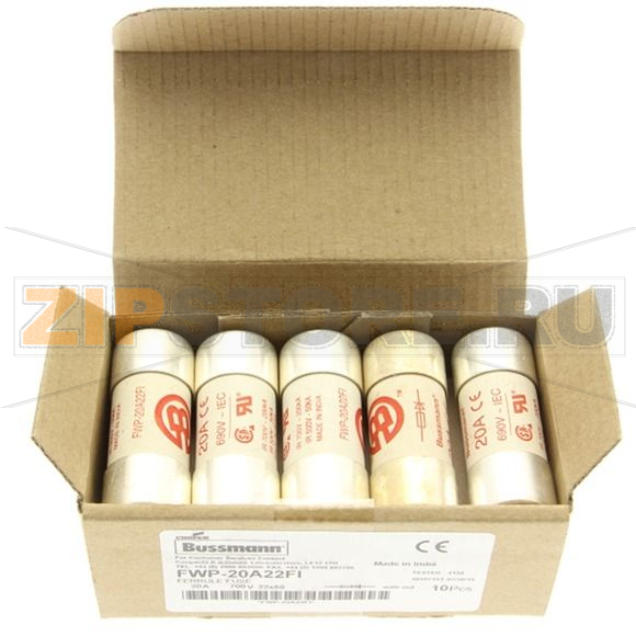 Предохранитель, 20 A, AC 700 В, 200 кА, 22x58 мм, aR, UL Eaton 20A 690V 22X58 INDICATED 14x58MM 