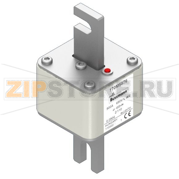 Предохранитель, 900 A, AC 690 В, size 2, 61x75x140 мм, aR, DIN, IEC Eaton FUSE 900A 690V 2/110 