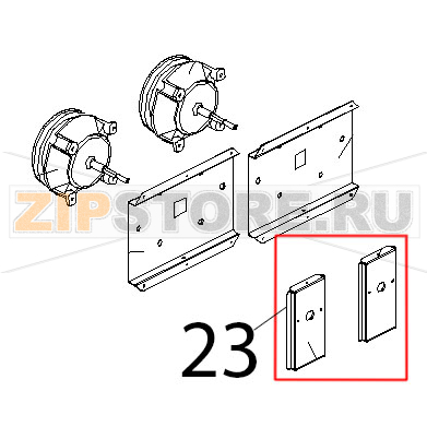 Nuovo supporto premistoppa zincato Unox XB 403G Nuovo supporto premistoppa zincato Unox XB 403GЗапчасть на деталировке под номером: 23