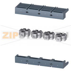 wire connector for 3 cables; with control wire tap 4 pcs. accessory for: 3VA55/3VA65/3VA66 Siemens 3VA9674-0JG32 
