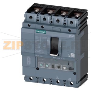 circuit breaker 3VA2 IEC frame 160 breaking capacity class  E Icu=200 kA @ 415 V 4-pole, line protection ETU350,  LSI, In=25A overload protection Ir=10A ... 25A short circuit protection Isd=1,5...10xIr, Ii=12xIn neutral protection adjustable(OFF 100%) gro 