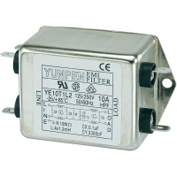 Фильтр сетевой 250 В/AC, 10 A, 1.2 мкГн, 75x51x37 мм, 1 шт Yunpen YE10T1L2