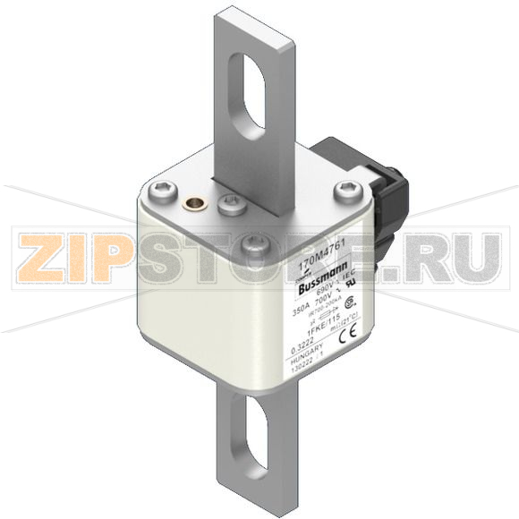 Предохранитель, 350 A, AC 690 В, 200 кА, size 1, 53x69x136 мм, aR, IEC UL Eaton FUSE 350A 690V 
