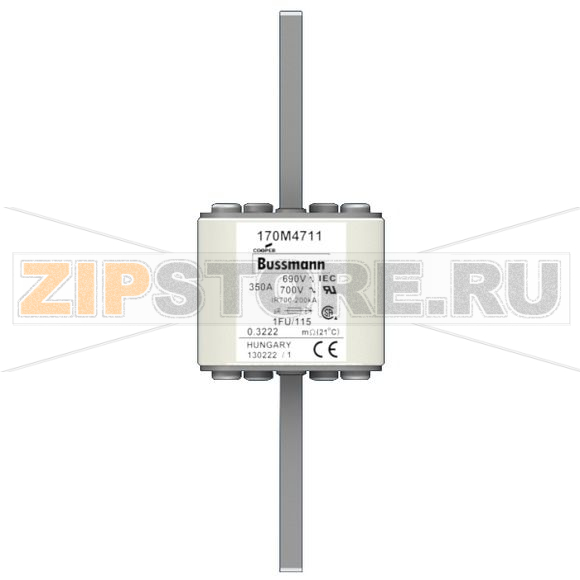 Предохранитель, 350 A, AC 690 В, 200 кА, size 1, 53x69x136 мм, aR, IEC UL Eaton FUSE 350A 690V 