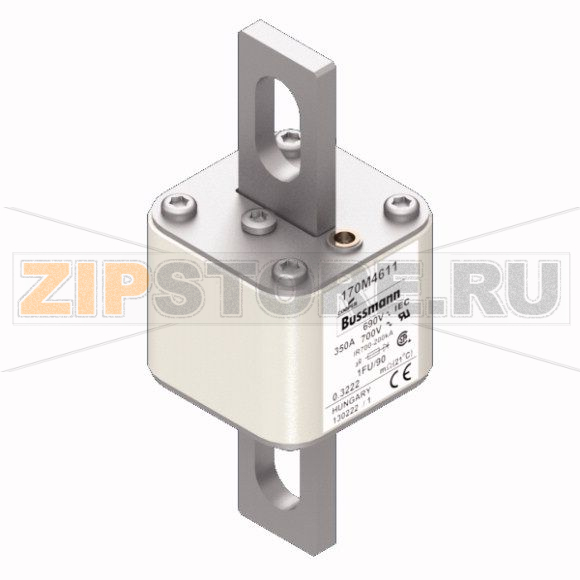 Предохранитель, 350 A, AC 690 В, 200 кА, size 1, 53x69x136 мм, aR, IEC UL Eaton FUSE 350A 690V 