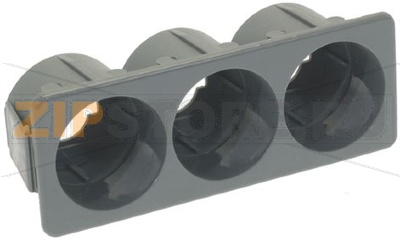 CORPO PULSANTE GRIGIO 3 TASTI ROTONDI 