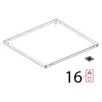 Piedino regolabile D=45, H=70-100, inox Unox XL 404