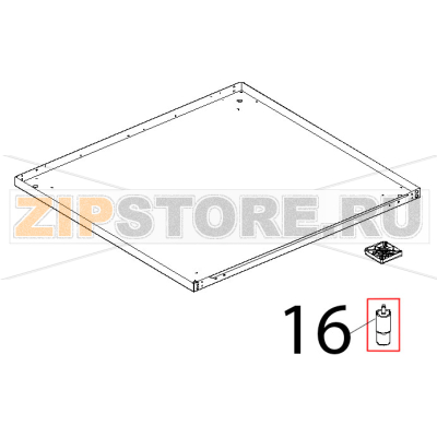 Piedino regolabile D=45, H=70-100, inox Unox XL 404 Piedino regolabile D=45, H=70-100, inox Unox XL 404Запчасть на деталировке под номером: 16