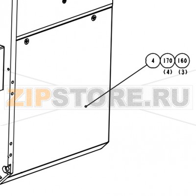 Крышка задняя Datamax A-6310 Mark II RH (для моделей без карты памяти) Крышка задняя Datamax A-6310 Mark II RH (для моделей без карты памяти)Запчасть на сборочном чертеже под номером: 4Название запчасти Datamax на английском языке: G2 COVER REAR W/O MEMORY CARD RH