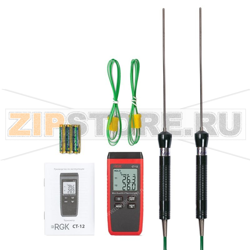 Комплект: термометр CT-12, погружные зонды температуры TR-10W RGK 779920 