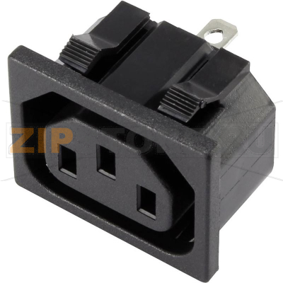 Розетка 15 А, IEC C13, черная, 1 шт TRU Components 1365769 