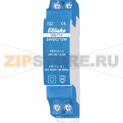 Блок питания на DIN-рейку 1 А, 24 Вт Eltako SNT14-24V/12W 
