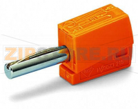 Банановый штекер; для гнезда 4 мм O; 2,50 mm; оранжевые Wago 215-211