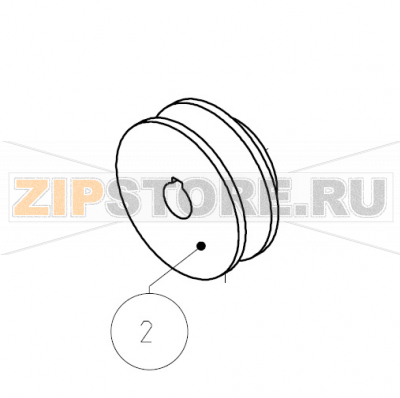 Puleggia SPA 56x1 foro O14 cava 5 Imesa ES 10                  Puleggia SPA 56x1 foro O14 cava 5 Imesa ES 10Запчасть на сборочном чертеже под номером: 2Название запчасти на итальянском языке: Puleggia SPA 56x1 foro O14 cava 5 Imesa ES 10