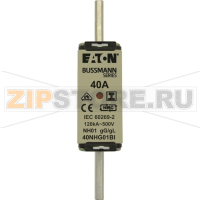 Предохранитель, 40 A, AC 500 В, 120 кА, NH01, gL/gG, IEC Eaton NH FUSE 40A 500V GL/GG SIZE 01