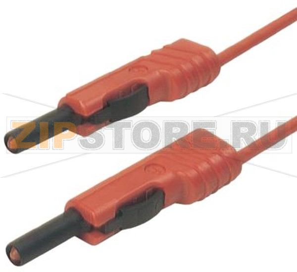 Провод испытательный 0.25 м, 16 A, 30 В/AC, 60 В/DC, красный Hirschmann 973644101 