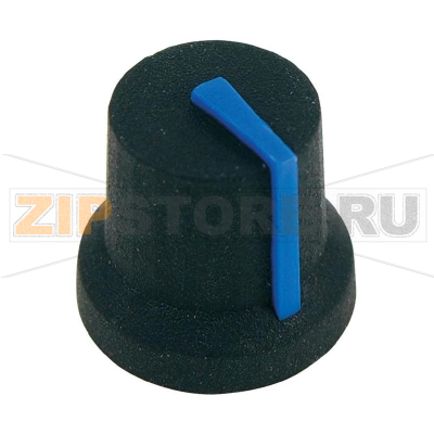 Ручка поворотная, рифленая ось, черная, диаметр оси: 6 мм, K87MBR Cliff CL170846CR 