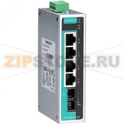 Коммутатор MOXA EDS-205A-S-SC-T 