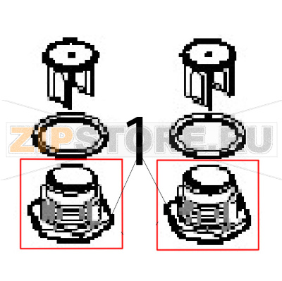 Valve connector Angelo Po FM1221E1 Valve connector Angelo Po FM1221E1Запчасть на деталировке под номером: 1