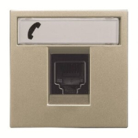 Розетка двухмодульная, шампань ABB 2CLA221760N1901