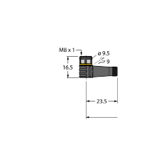 Кабель PVC Turck PKW3M-0.6-PSG3M/TEG