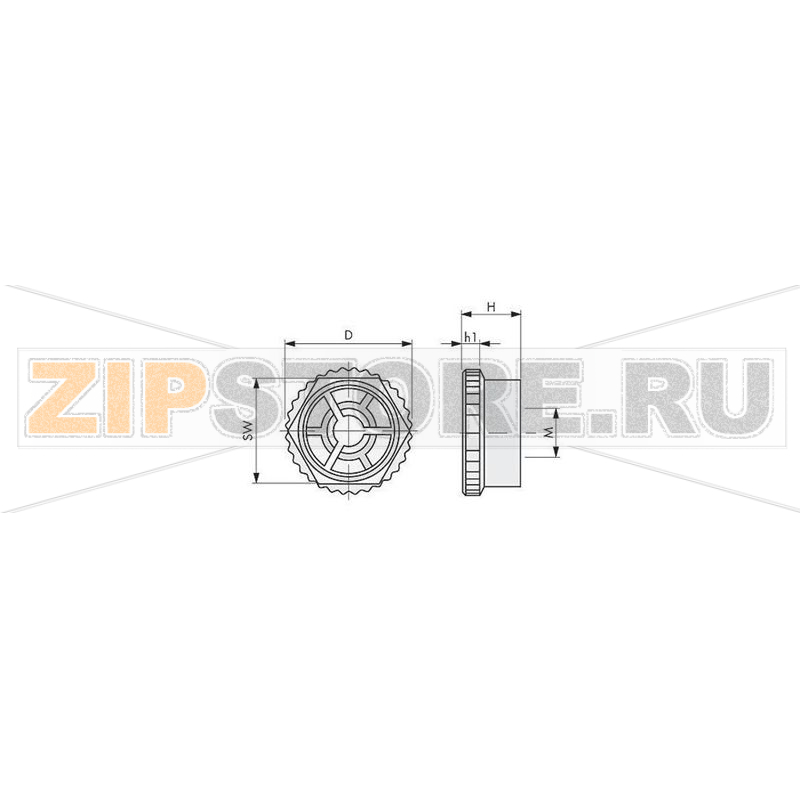 Заглушка, полиамид, черная, 1 шт PB Fastener KN50 