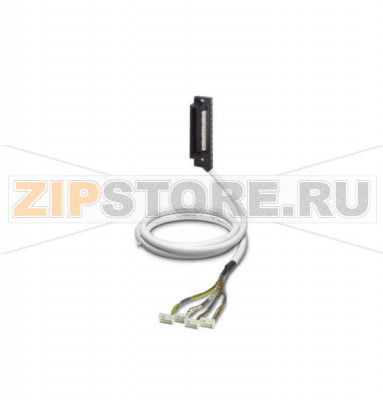 Подготовленный круглый кабель Phoenix Contact CABLE-50/4FLK14/ 3,0M/YUC с одной монолитной 50-контактной и четырьмя 14-контактными соединительными колодками, для распределения 32 каналов (4 х 8), количество полюсов: 50/ 4 x 14, Кабель предназначен для плат ADV551 и ADV151. Длина кабеля: 3,0 м.Минимальный заказ: 1 шт.Упаковка: 1 шт.