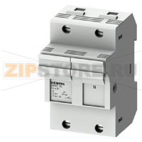 МОДУЛЬНОЕ ОСНОВАНИЕ ПЛАВКОЙ ВСТАВКИ ДЛЯ ЦИЛИНДРИЧЕСКИХ ПЛАВКИХ ВСТАВОК РАЗМЕРОМ 14X51MM 50A, 1+N-ПОЛЮСНЫЙ Siemens 3NW7151